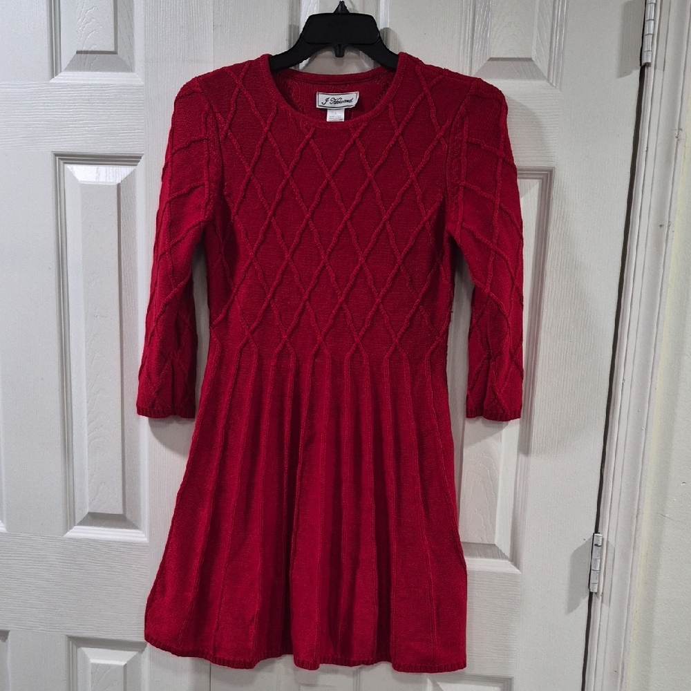 J Howard Red Knit Casual Dress